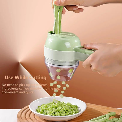 Yusra Cart ®   5-in-1 Electric Vegetable Cutter – Mini Rechargeable Food Chopper - Yusra Cart