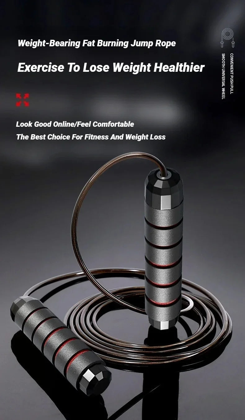Adjustable Steel Wire Jump Rope | Fitness Skipping Rope for Workout - Yusra Cart