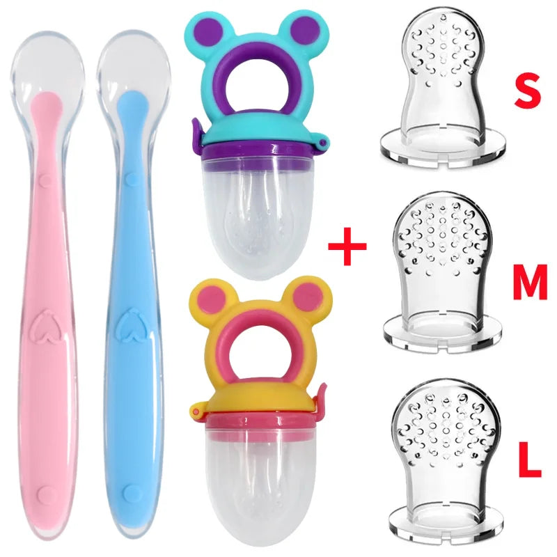 Silicone Baby Fruit Pacifier – Infant Teether & Food Feeding Tool