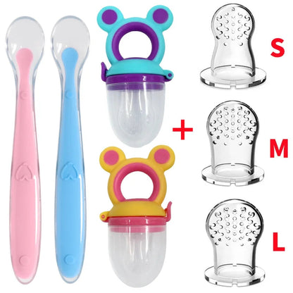 Silicone Baby Fruit Pacifier – Infant Teether & Food Feeding Tool