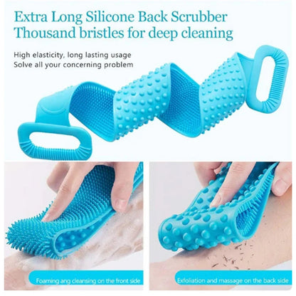 Silicone Back Scrubber Brush– Exfoliating Bath Scrubber & Back Cleaning Tool - Yusra Cart
