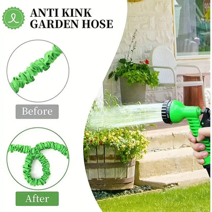 Expandable Water Hose Pipe 25–200FT – Lightweight Garden Hose with Spray Gun