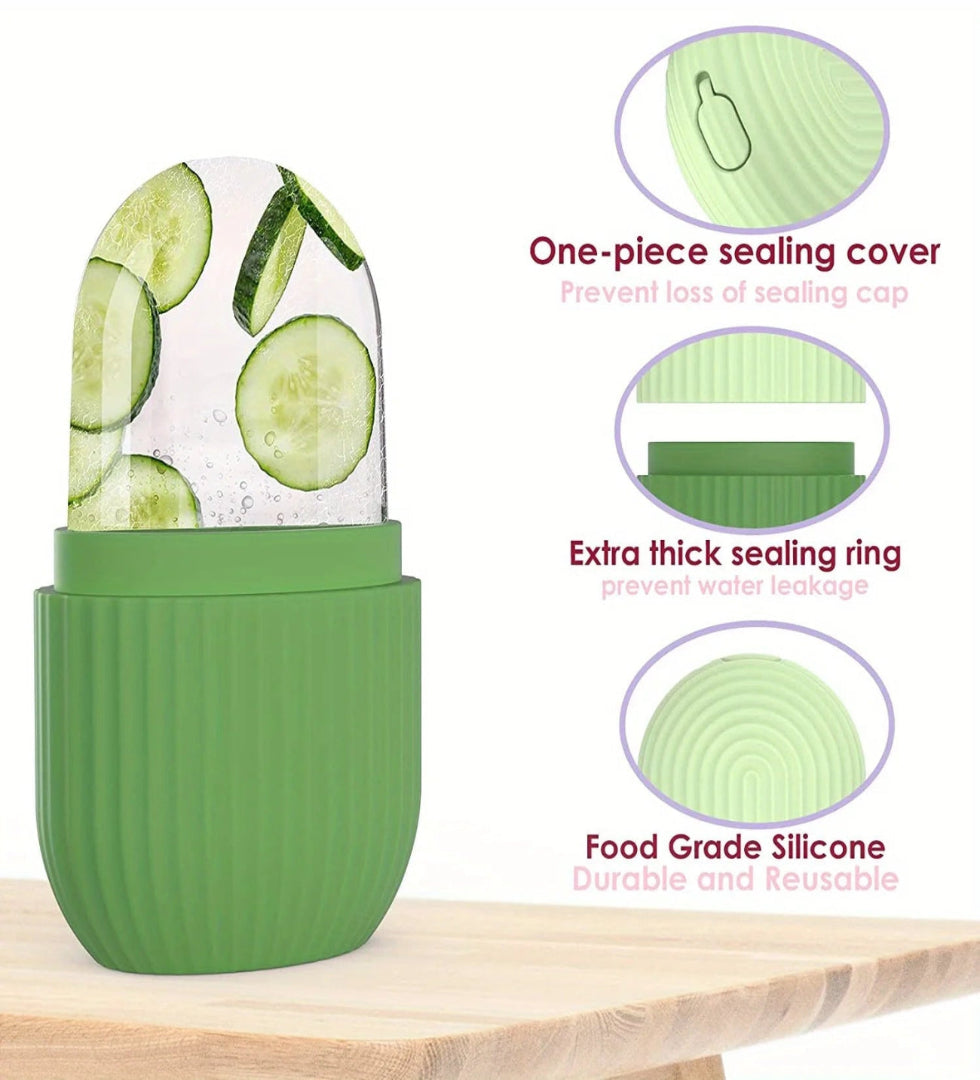 Silicone Ice Roller for Face & Eyes | Facial Ice Cube Mold for Skin Care & Gua Sha Massage