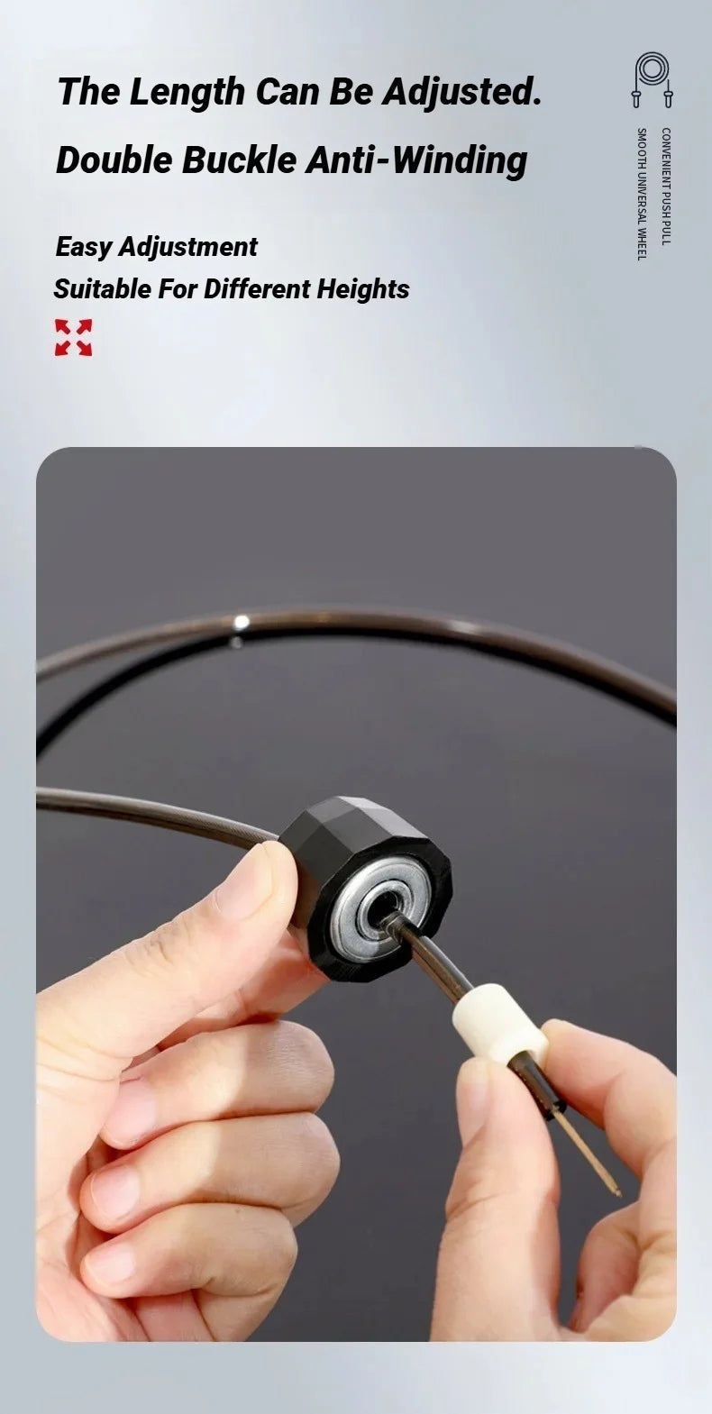Adjustable Steel Wire Jump Rope | Fitness Skipping Rope for Workout - Yusra Cart