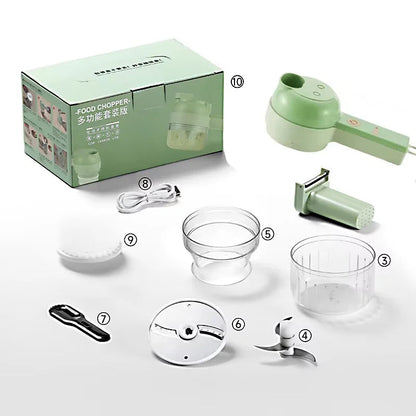 Yusra Cart ®   5-in-1 Electric Vegetable Cutter – Mini Rechargeable Food Chopper - Yusra Cart